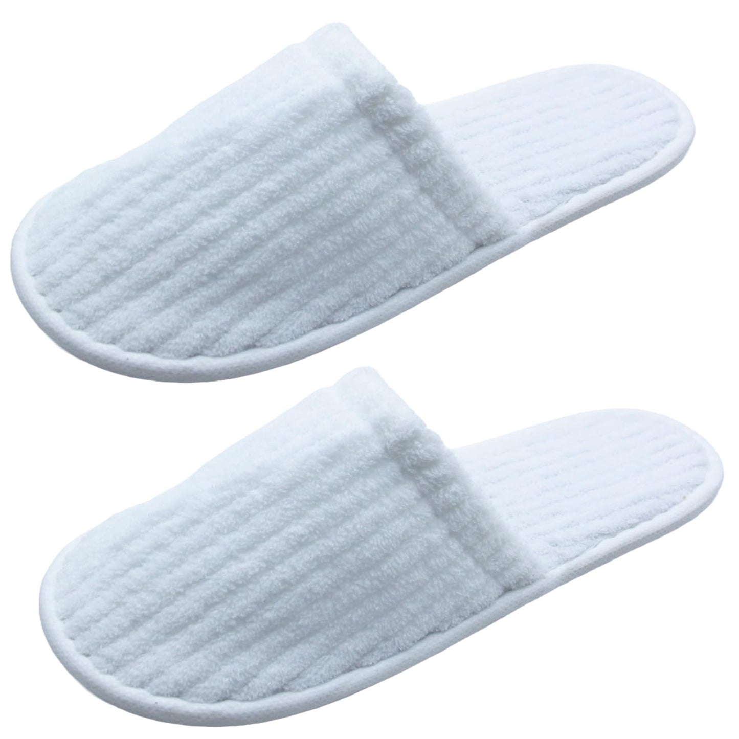 Zentriqlla 20 Pairs White Disposable Slippers, SPA Hotel Slipper for Women and Men, Closed Toe Soft Coral Fleece Slippers for Guests, Non-Slip Slipper for Travel Home Salon