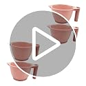 Pink Hair Dye Mixing Bowl Set 17x9cm - Reusable Salon & Home Coloring Tools, 2 Pack