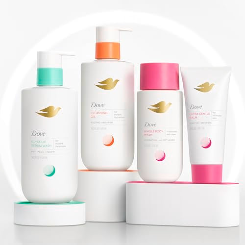 Dove Body Wash Gift Set - Hydrating & Exfoliating, Hormonal Skin Support