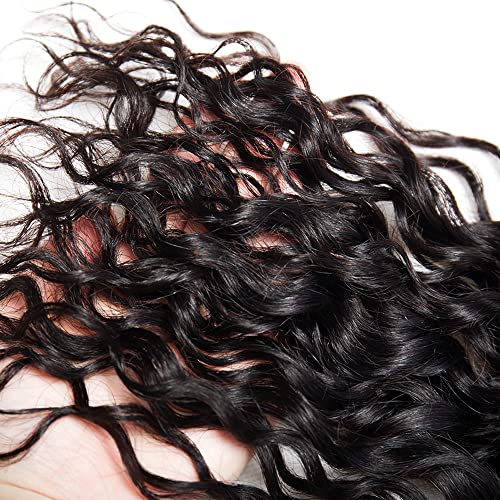 Water Wave Human Hair Extensions Bundles - 12, 14, 16, 18, 20, 22, 24, 26, 28, 30, 32, 34 Inch Black Virgin Remy Hair