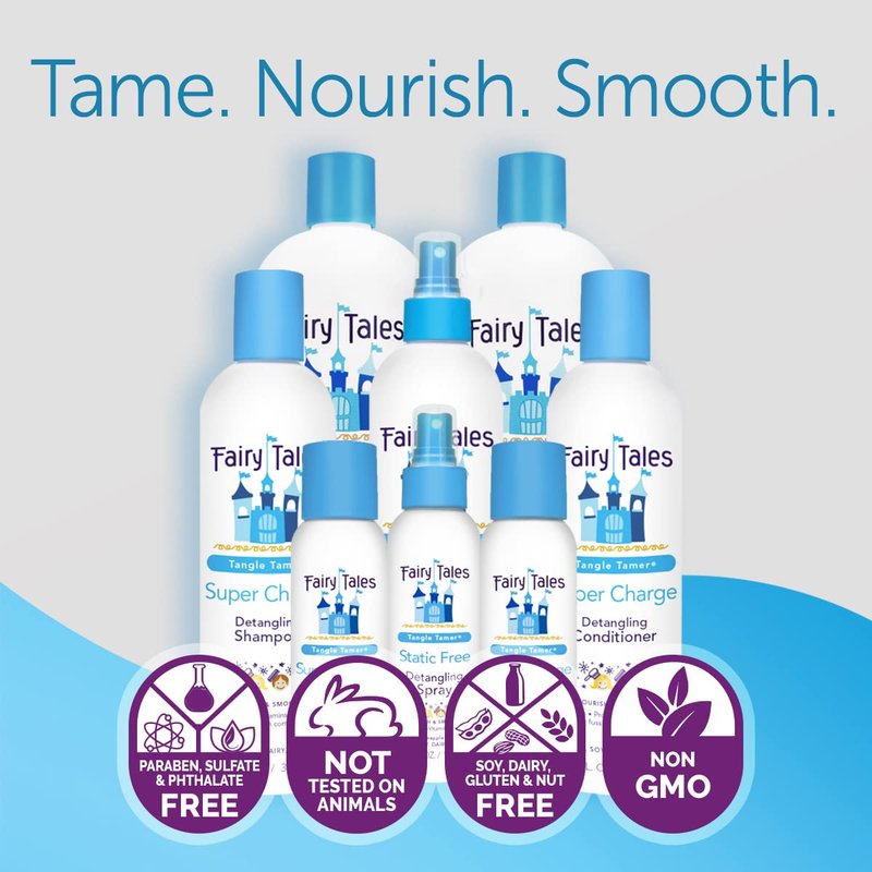 Fairy Tales Tangle Tamer Detangling Conditioner for Kids - Ultra Moisturizing and Anti Frizz Protection - Paraben Free, Sulfate Free - 12 Oz