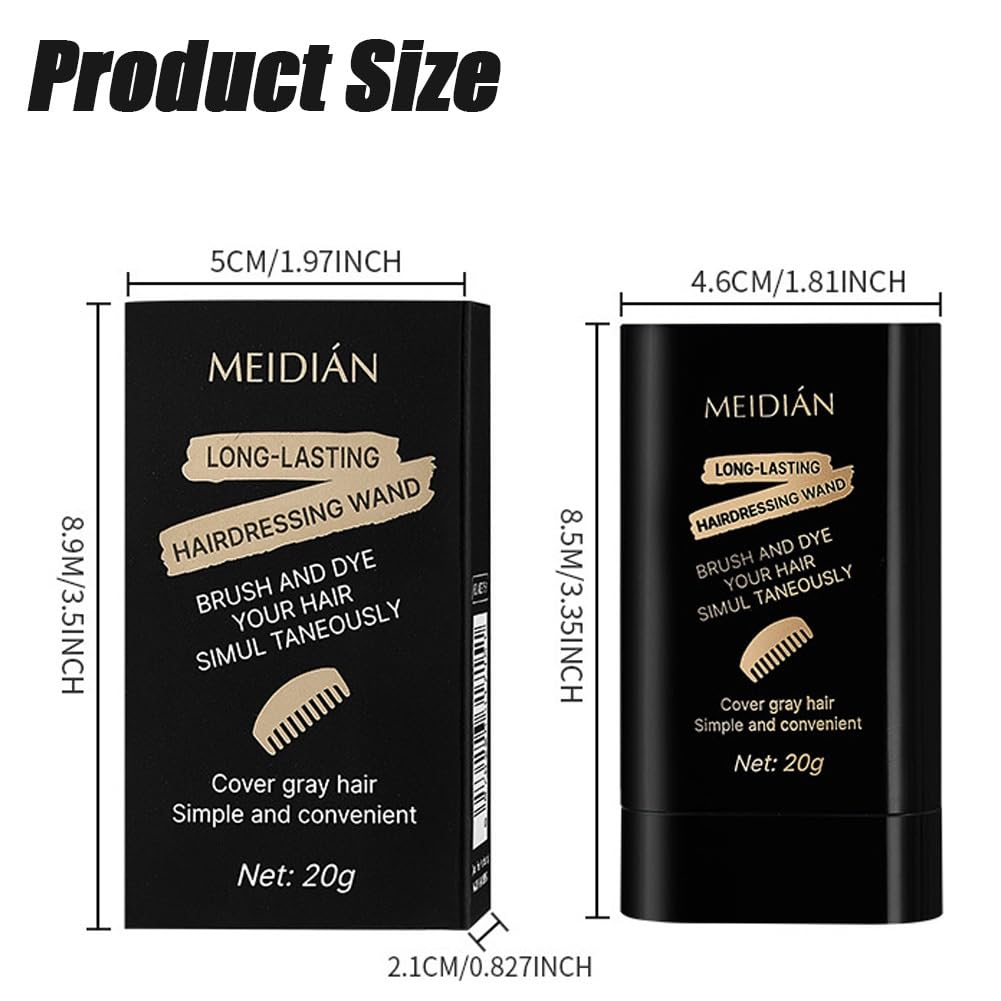 Bosuyo Ultimate Hair Dye Comb, Waterproof and Sweat-Proof Hair Dye Comb for Gray Hair, 2 in 1 Instant Dye for Women & Men(Black+Black)