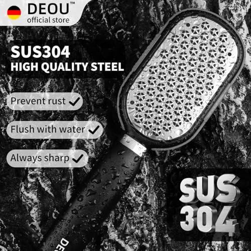 DEOU Metal Foot File Black - Callus Remover for Dead Skin & Heel Repair