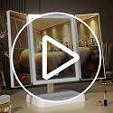 BERTHALESS White Makeup Vanity Mirror with Lights 1X-3X Magnification Touch Control