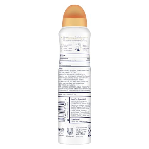 Dove Advanced Care Peach & Chamomile Antiperspirant Spray 3.8oz 3-Pack