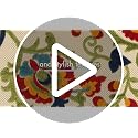Outdoor Indoor Floral Area Rug 6x9 Blue Multicolor Non-Shedding Textured