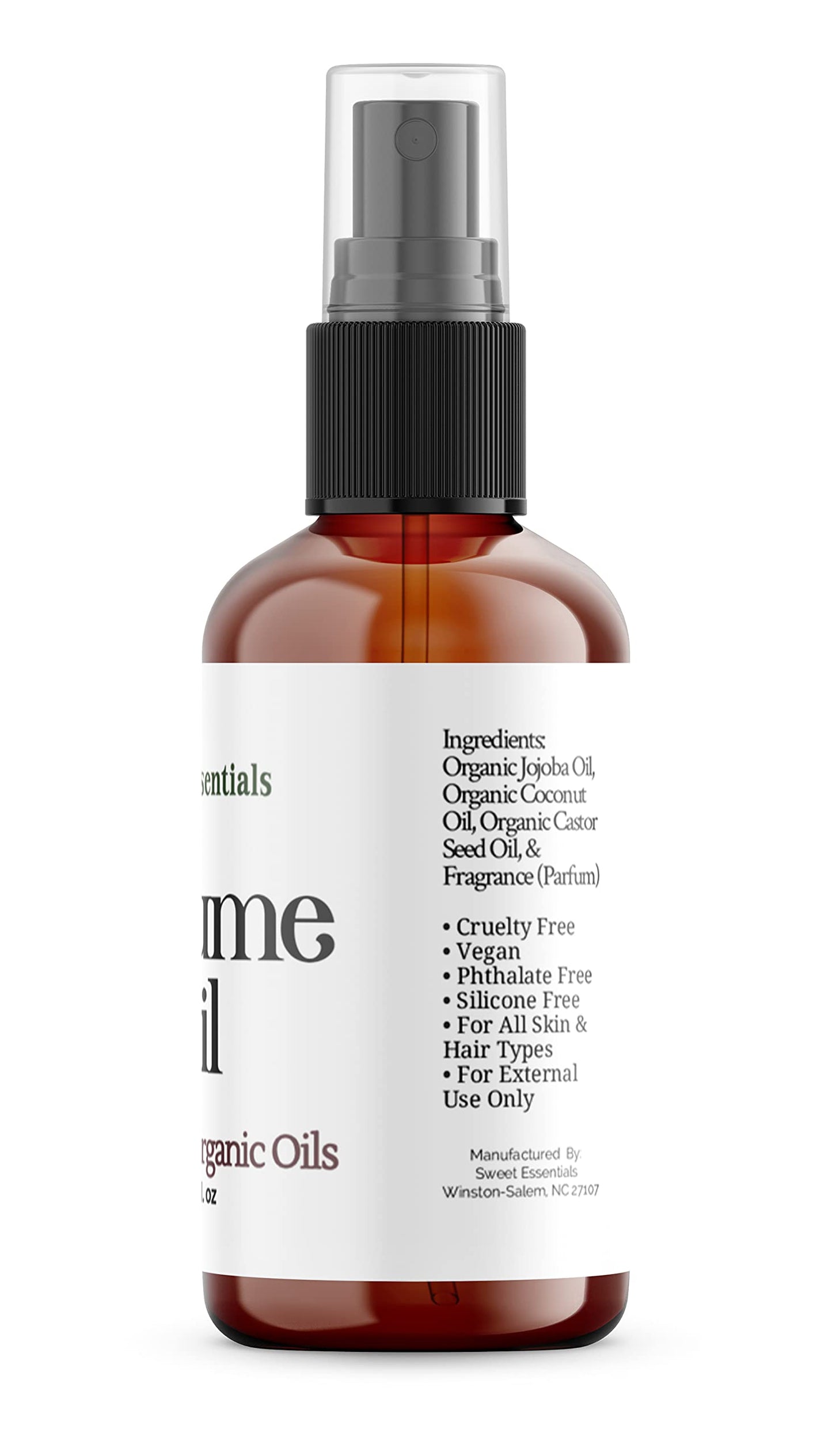 Sweet Essentials BACCARAT ROUGE-540 - (MFK Type), Fragrance - Perfume Oil, Made with Organic Oils, 2oz, Spray on Perfume Hair & Body Oil - Alcohol, Silicone & Preservative Free