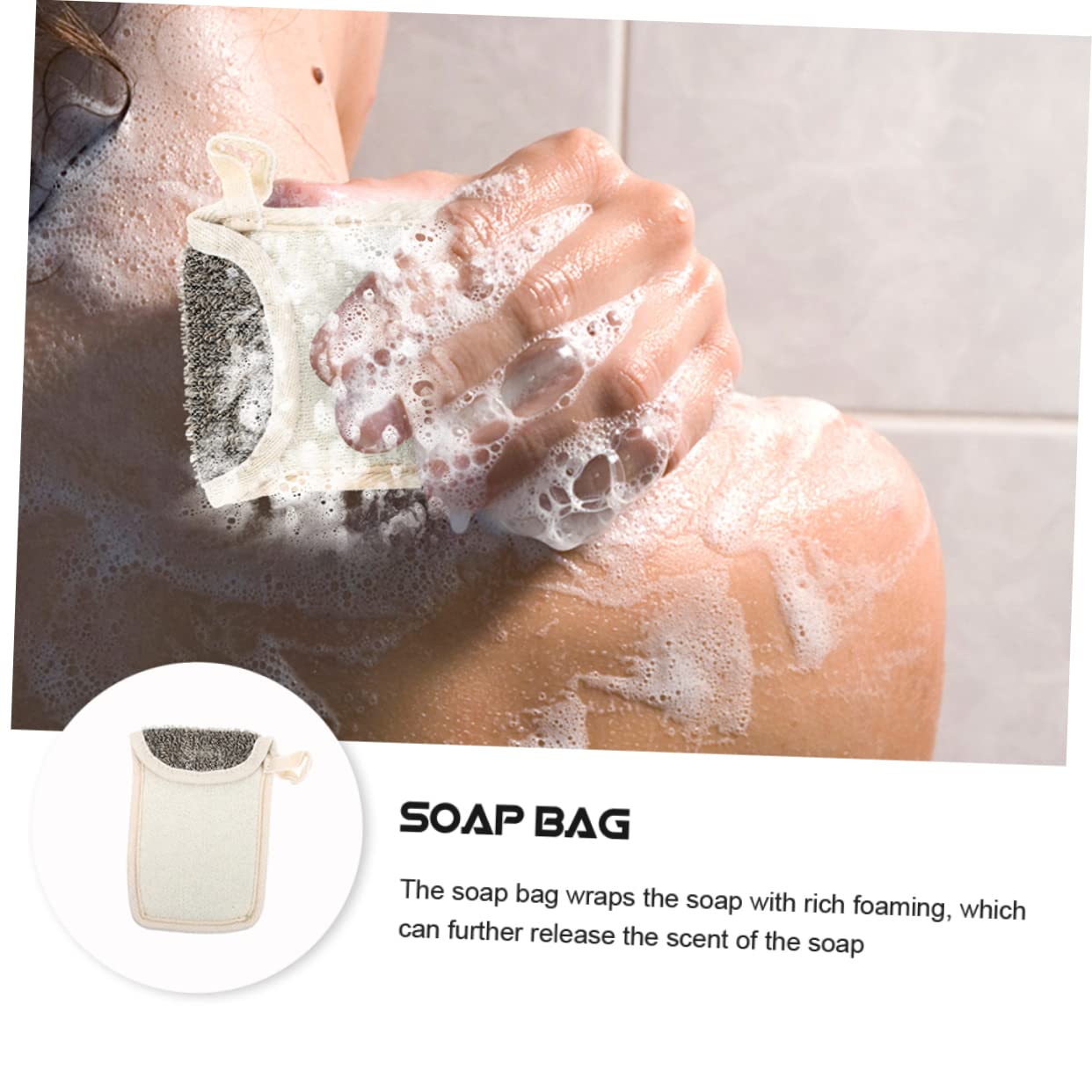 Angoily 5pcs Exfoliating Soap Net Soap Storage Pouches for and Release for Bathing and Shower Use
