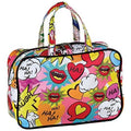 iscream 'Love 2 Laugh' 12.25" x 8.25" Double Handle Zippered Cosmetic Bag