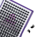 Lash Clusters DIY Eyelash Extension: Mega Volume C D Curl Individual Lashes 192PCS - Eyelash Clusters Extensions Wispy Natural Look False Lashes Cluster Fake DIY at Home 9-16mm RW01 by Risute