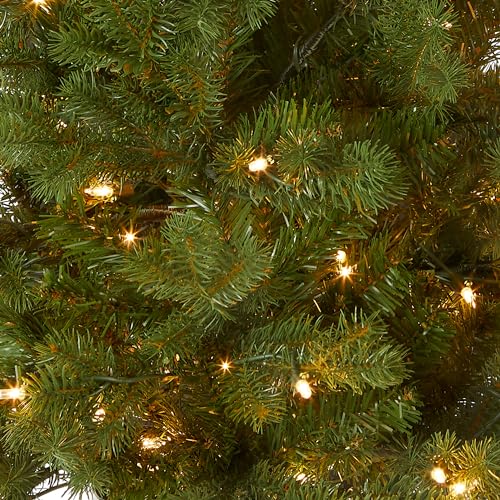 Pre-Lit Artificial Christmas Tree 3ft Hampton Spruce with Lights & Metal Base