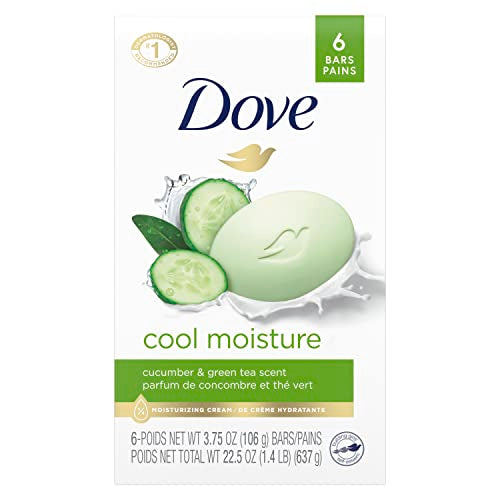 Dove Beauty Bar Pink 6 Bars Gentle Cleanser Cucumber Green Tea 6 Bars Softer Skin More Moisturizing Than Bar Soap