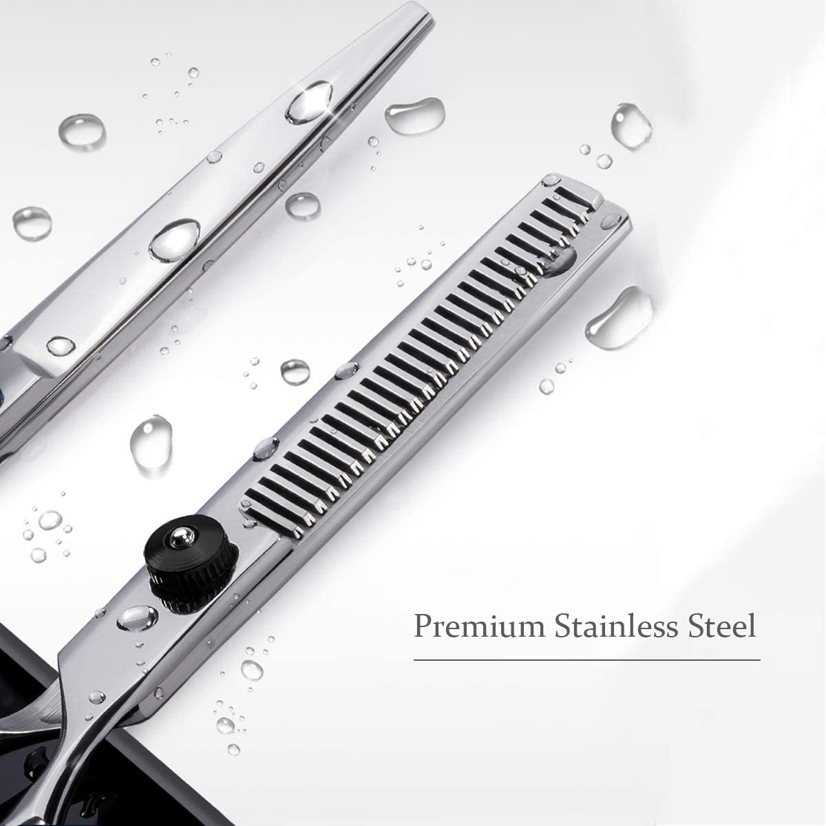 Hair Scissors Blending Shears Set, Fcysy Barber Shears Thinning Shears Kit, Hair Cut Set Professional Salon Haircutting Tools Hairdresser Scissors of Hairdressing Accessories