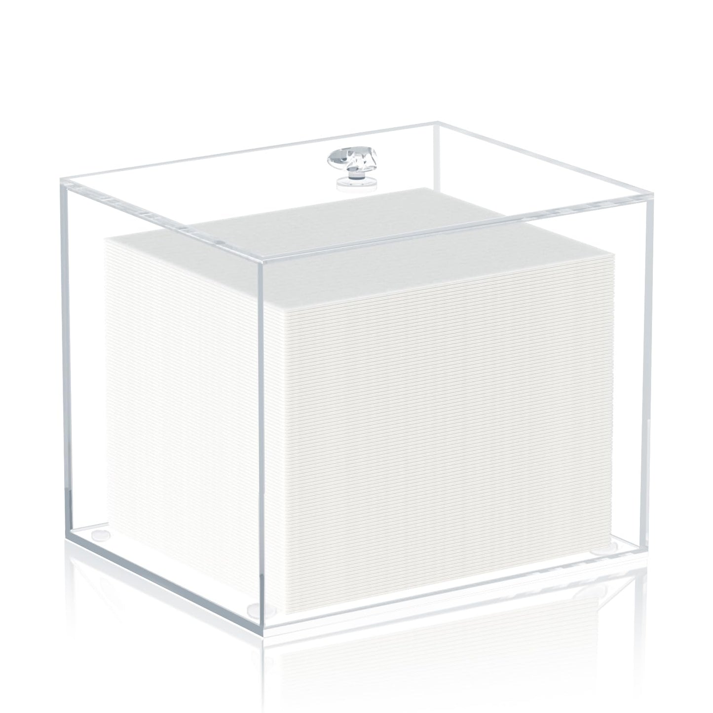 JHJFRAWY Disposable Face Towels Holder for Clean Skin Club, Acrylic Container Box, Bathroom Storage, Organizer (Towels Not Included)