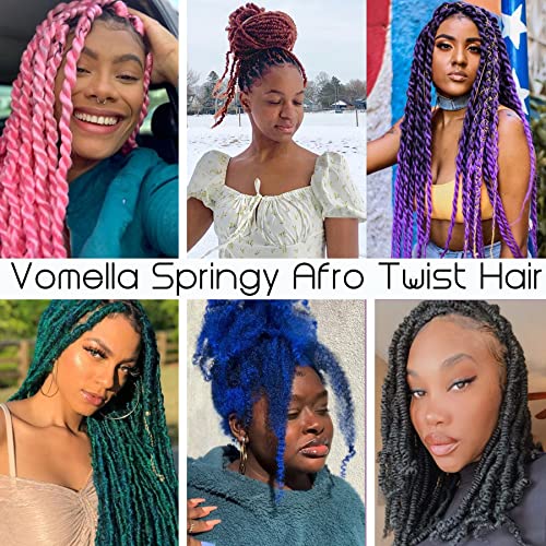 Pink Afro Twist Hair 8 Packs 24 Inch Synthetic Springy Braiding Extensions