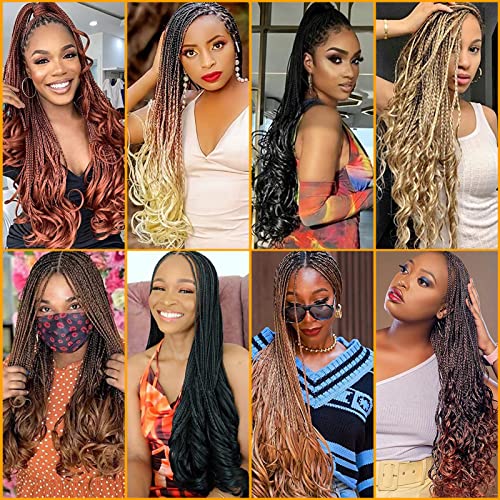 Colorful Queen 22 Inch Ombre Grey French Curl Braiding Hair - Pre-Stretched Synthetic Extensions