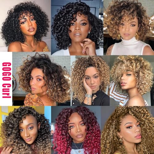 EERYA 24 Inch 7 Pack GoGo Curl Crochet Hair Deep Wave Beach Curl Synthetic Extensions