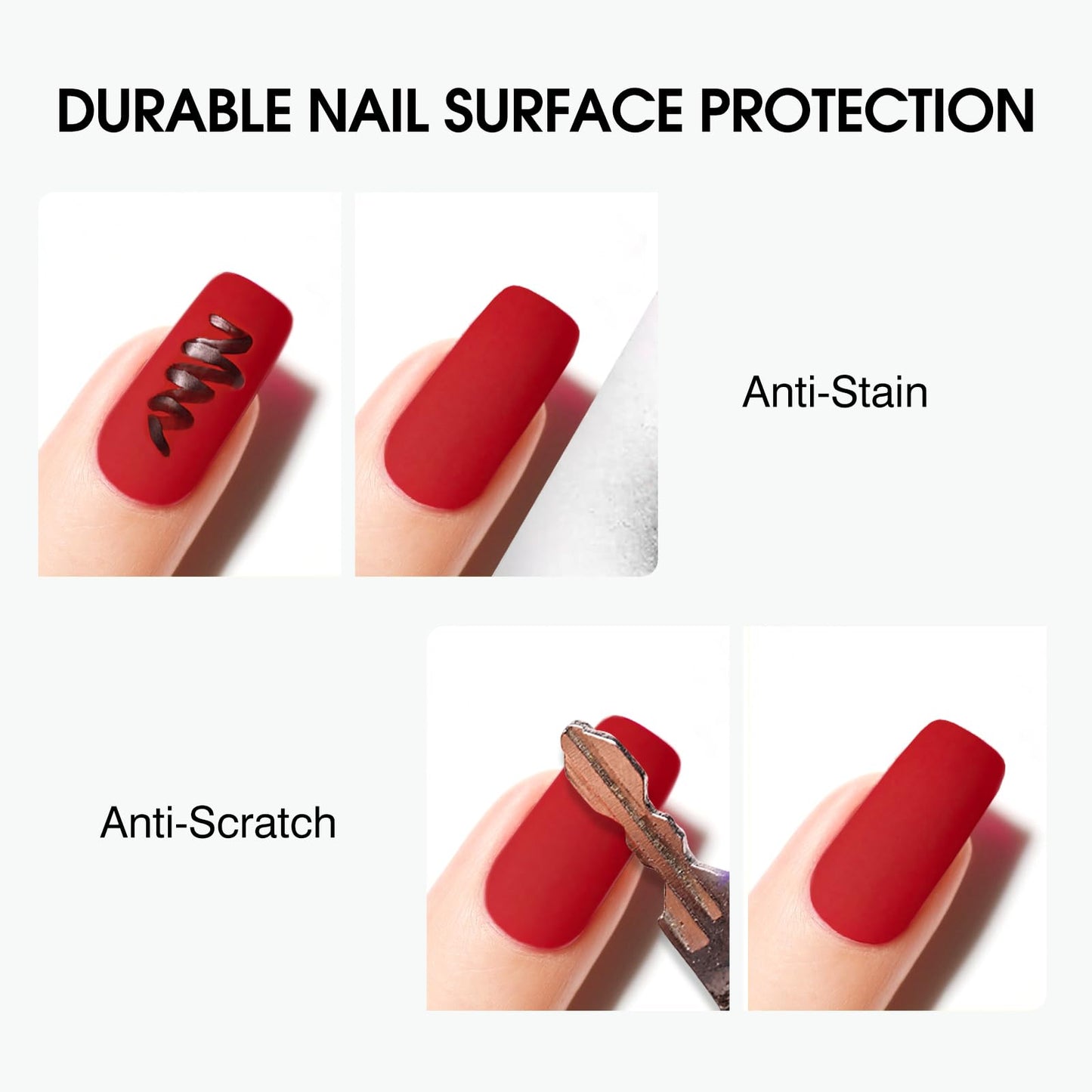 VENALISA 2 Pcs No Wipe Matte Gel Top Coat and Base Coat Set- Matte Top Coat Gel Nail Polish Kit, Soak Off Nail Art Home and Professional Manicure