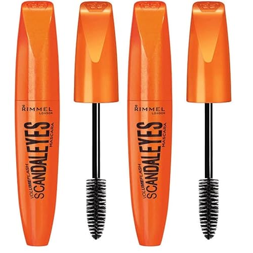 Rimmel Scandaleyes Mascara, Black, 0.41 Fl Oz (Pack of 2)
