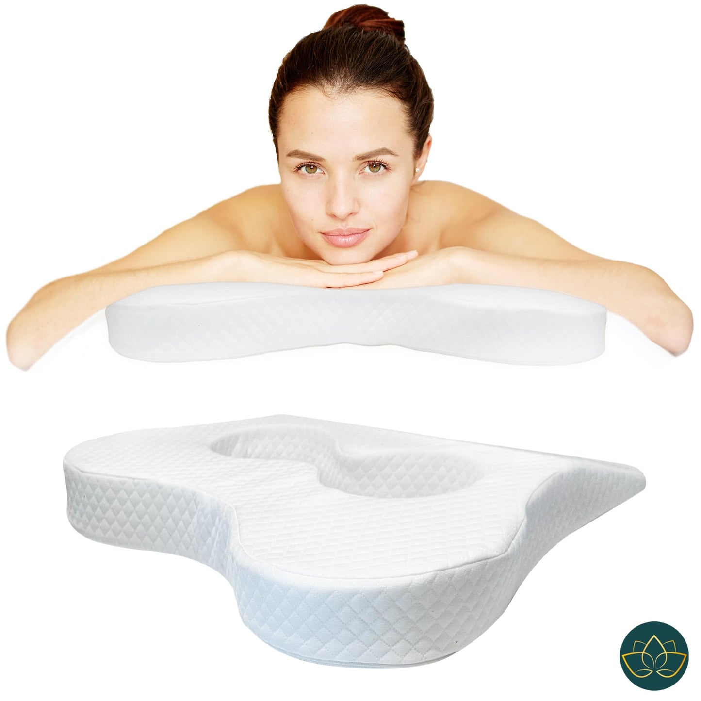 EASY SPA Massage Table Breast Pillow, Massage Table Pillow, Wedge Cushion,Bust Sizes(AA-C), Prone Pillow for After Breast Surgery