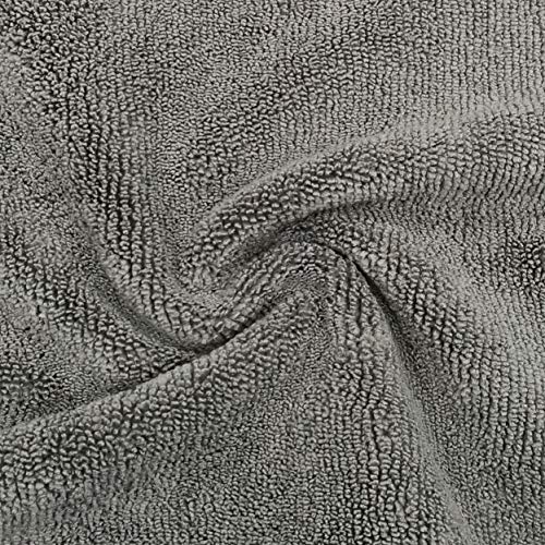 POLYTE Microfiber Hair Salon Towels 16x29 in - Dark Gray, 8 Pack, Quick Dry, Ultra-Absorbent