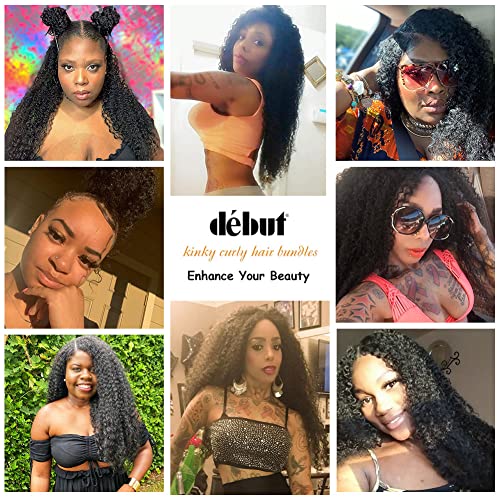 Synthetic Hair Bundles Afro Kinky Curly 22-26 Inch 7-Piece Set 220g - 1B Variation
