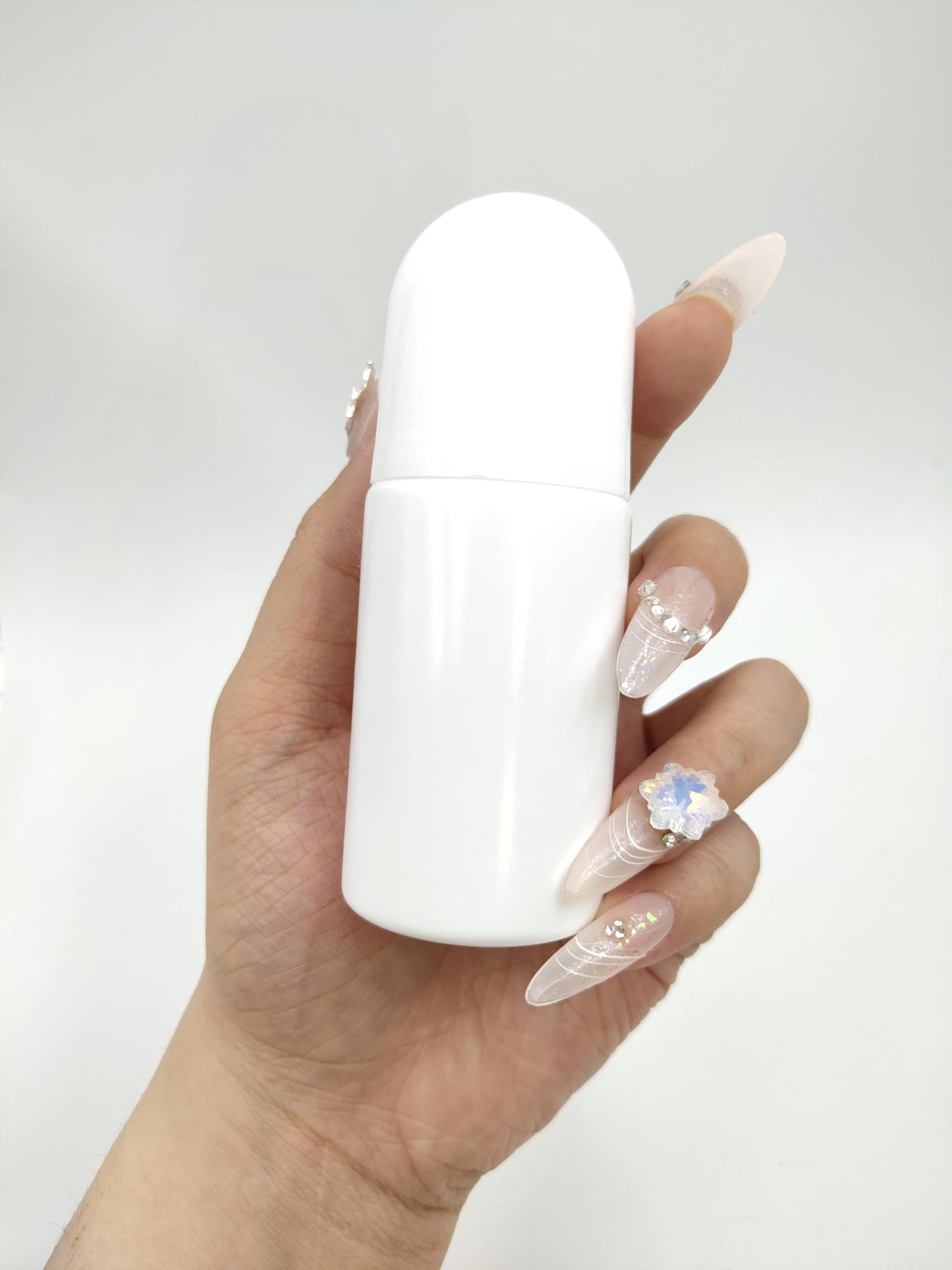 YYNGJCK Roll-on Perfume Bottles 1.7oz 50mL White Plastic | 4Packs, Empty, Refillable, Roller, Anti-perspirant, Roller Ball, for DIY Deodorants, Essential Oils, Fragrances