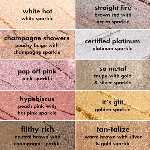 e.l.f. Fine As Fleck Glitter Eyeshadow, Long-Lasting Sheer Eye Makeup With A Shimmer Finish, Smooth Formula, Vegan & Cruelty-Free, Champagne Showers
