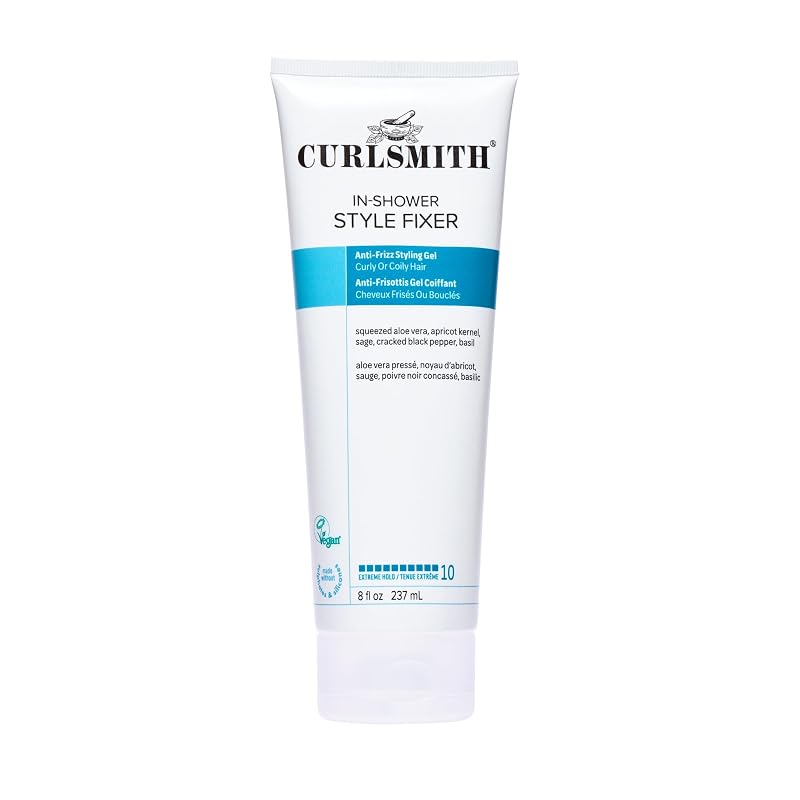 Curlsmith In-Shower Style Fixer Strong Hold Gel for Curls – 8 Fl Oz