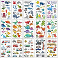 Apeso 30 Sheets Temporary Tattoos Kit, 300Pcs Fake Cute Tattoo Stickers Waterproof, Birthday Party Favor Christmas Stocking Stuffers (Dinosaur £¦ Sea Animal £¦ Vehicle)