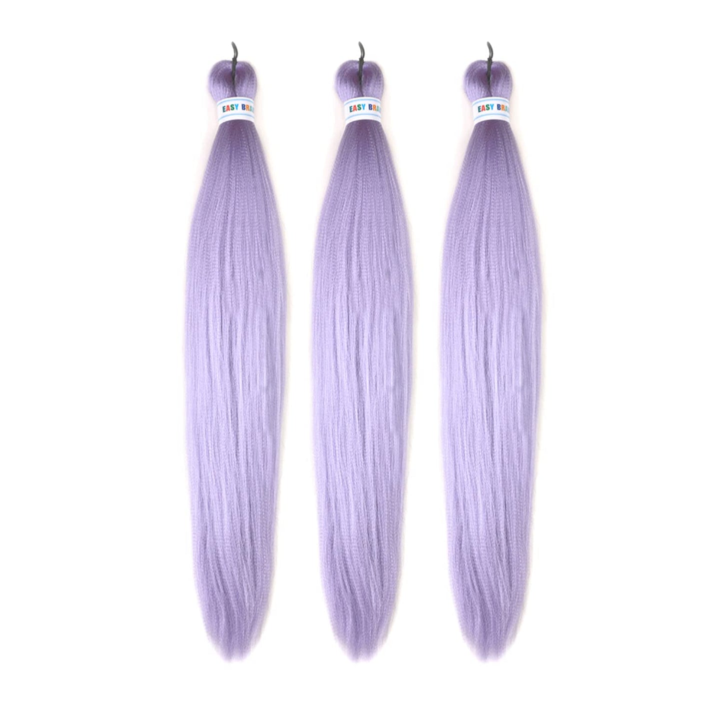Light Purple Braiding Hair Pre Stretched Synthetic Yaki Ez braid Pre stretched Braiding hair