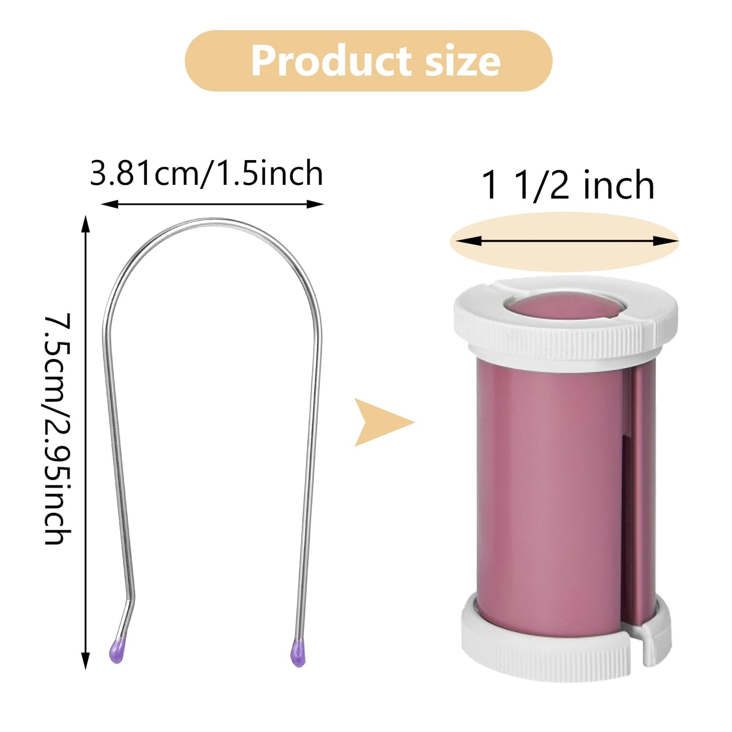 Oruola 20pcs Hot Roller Clips for Electric Rollers, 1.5In Hot Roller Pins Kit for Long Hair, Portable Electric Rollers Clips Travel Hot Roller Securing Clip, Purple