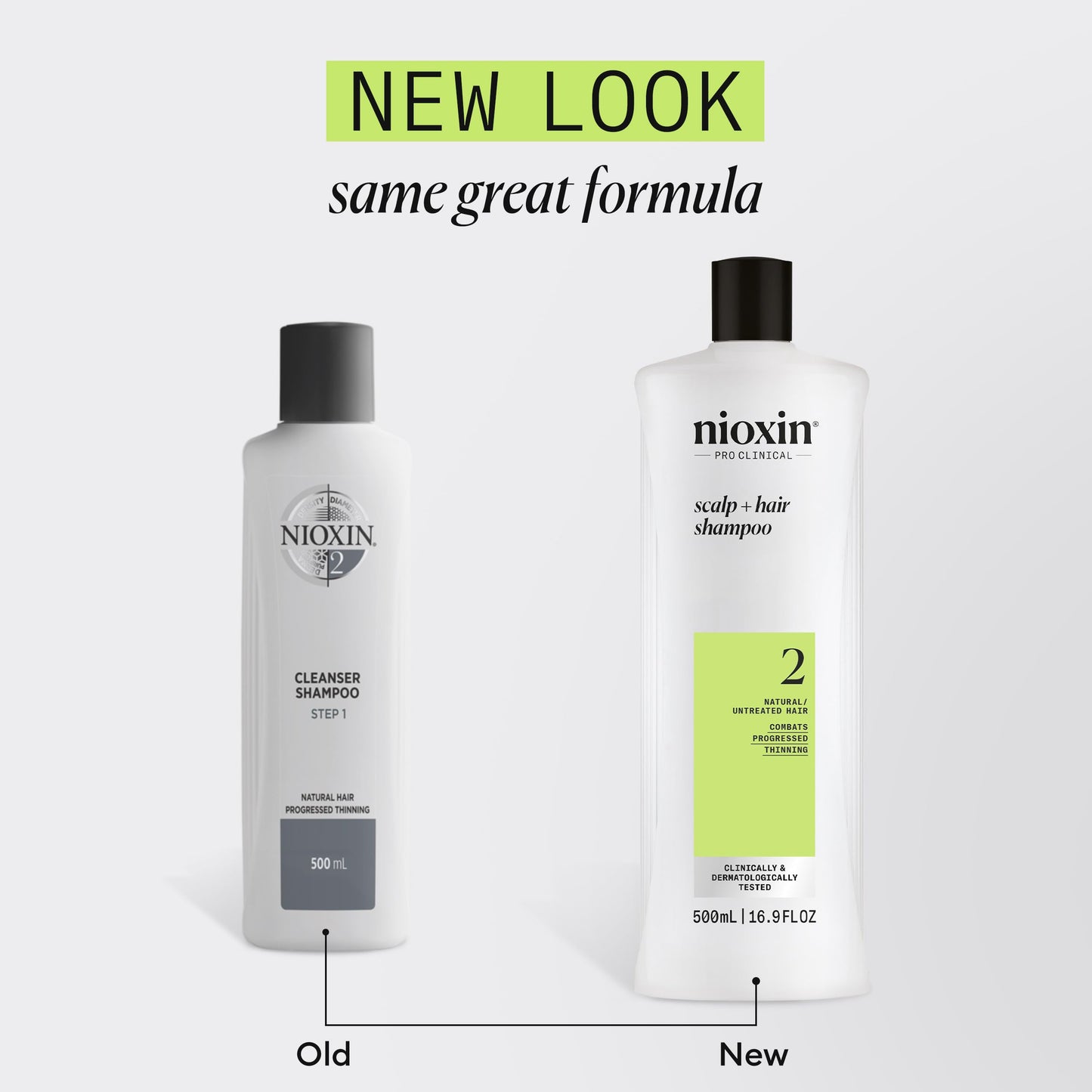 Nioxin Scalp + Hair Thickening System 2 Shampoo | For Natural or Untreated Hair with Progressed Thinning | With Niacinamide and Biotin | 16.9 Fl oz.