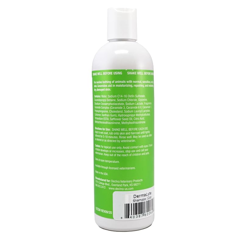 DermaLyte All-Natural Shampoo for Pets - 12 oz Pack of 2 (12 oz each)