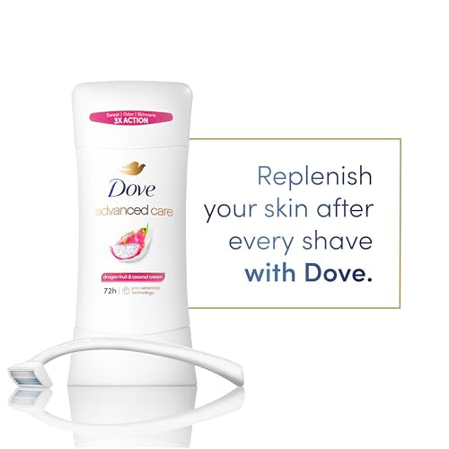 Dove Advanced Care Antiperspirant Stick 2.6 oz Pack of 3 - Dragon Fruit & Coconut