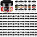 Clear Plastic Jars with Lids - 4 Oz Black - Bulk 150 Pack for Cosmetics