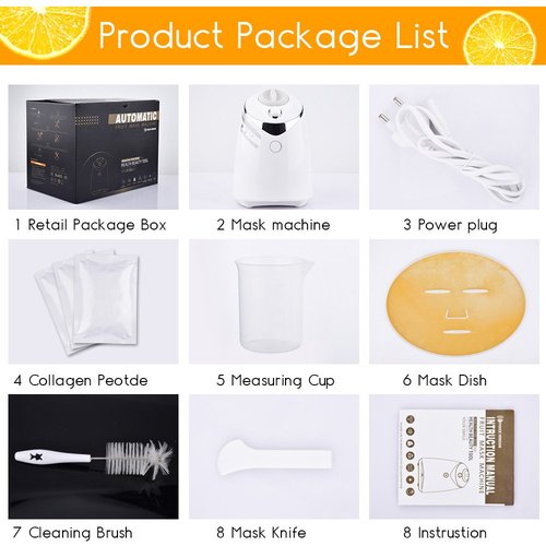 Face Mask Maker Facial Mask Machine with 32 Counts Collagen Pills Make Your Own Face Mask Kit Home Automatic DIY Face Mask Maker Machine, Face Mask Maker Kit, Facial Cream Maker Gifts for Women