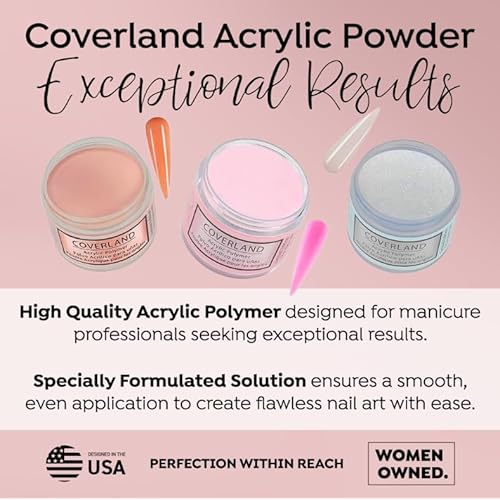 Tones Acrylic Powder 3.5oz "I'm the Boss" - Long Lasting Coverland Acrylic Nail Dip Powder Made in Usa - Limited Edition Non-Yellowing Acrylic Powder for Salon French Home & Manicure Use Bubble-Free