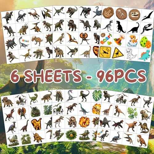 Partywind Glow Easter Basket Stuffers for Kids, 102 PCS Individually Cut Temporary Tattoos for Easter Party Supplies Favors, Spring Decorations Goodie Bag Stuffers for Egg Hunt Games Prizes