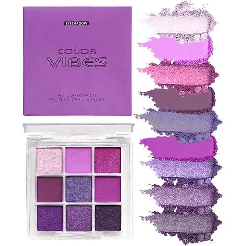 4 Pack/Set Eyeshadow Palette Set - Black, Blue, Green, Purple Themes, High Pigmented Blendable Matte & Glitter Shimmer Finishes, 24-Hour Long Wear Eye Makeup for Christmas Party & Music Festival