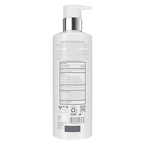 Dove Derma Scalp Shampoo 1 ct Dandruff & Itch Relief for 100% Flake-Free* & Smooth Hair, with Niacinamide & Glycerin, 16 oz