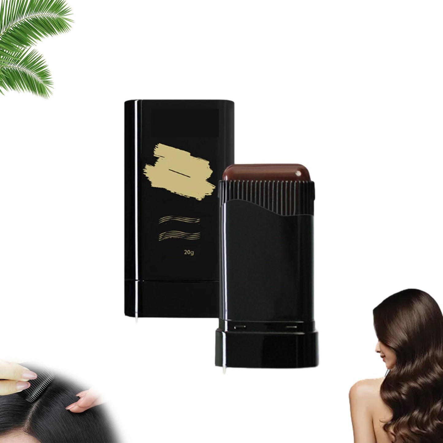 Cubrir Canas, Lápiz Para Cubrir Canas, Peine Colorante, A Tool to Temporarily Cover Gray Roots, An Easy-to-Use Hair Stick, And a Waterproof and Sweat-Resistant