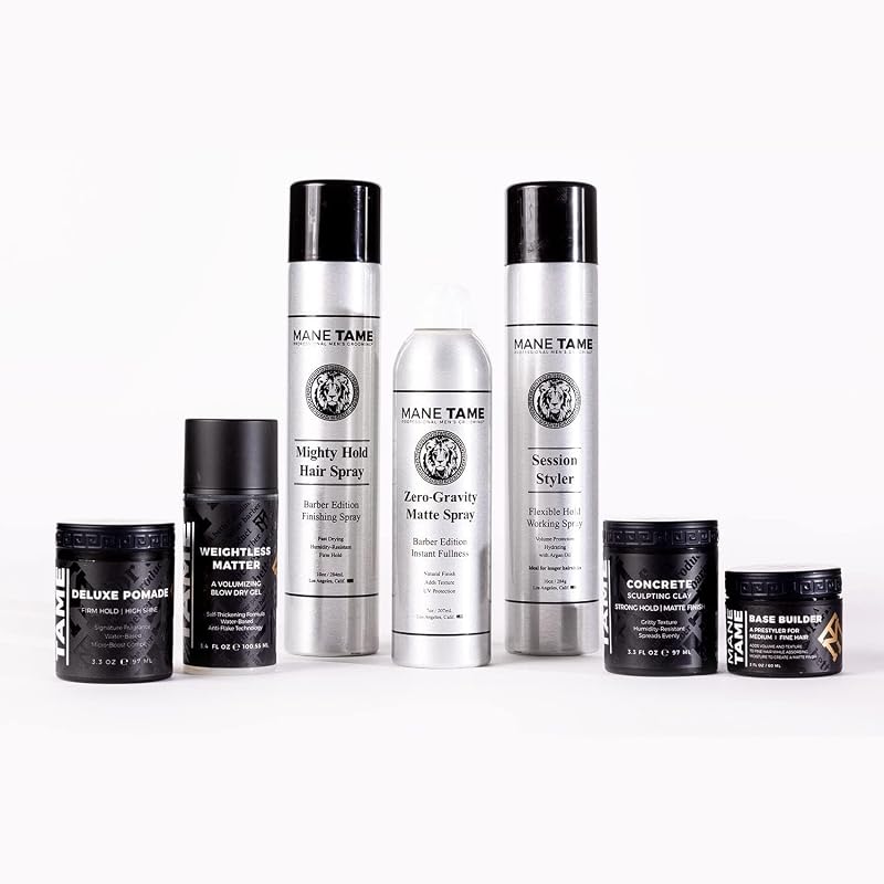 Mane Tame Deluxe Pomade for Men - Firm Hold, Medium Shine, Water-Based 3.3 oz (Variation: FIRM HOLD)