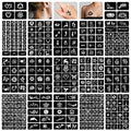 16 Sheets Henna Tattoo Stencils Reusable for Women Girls and Kids, 280+ PCS Tattoos Templates, Airbrush Tattoo Stencil