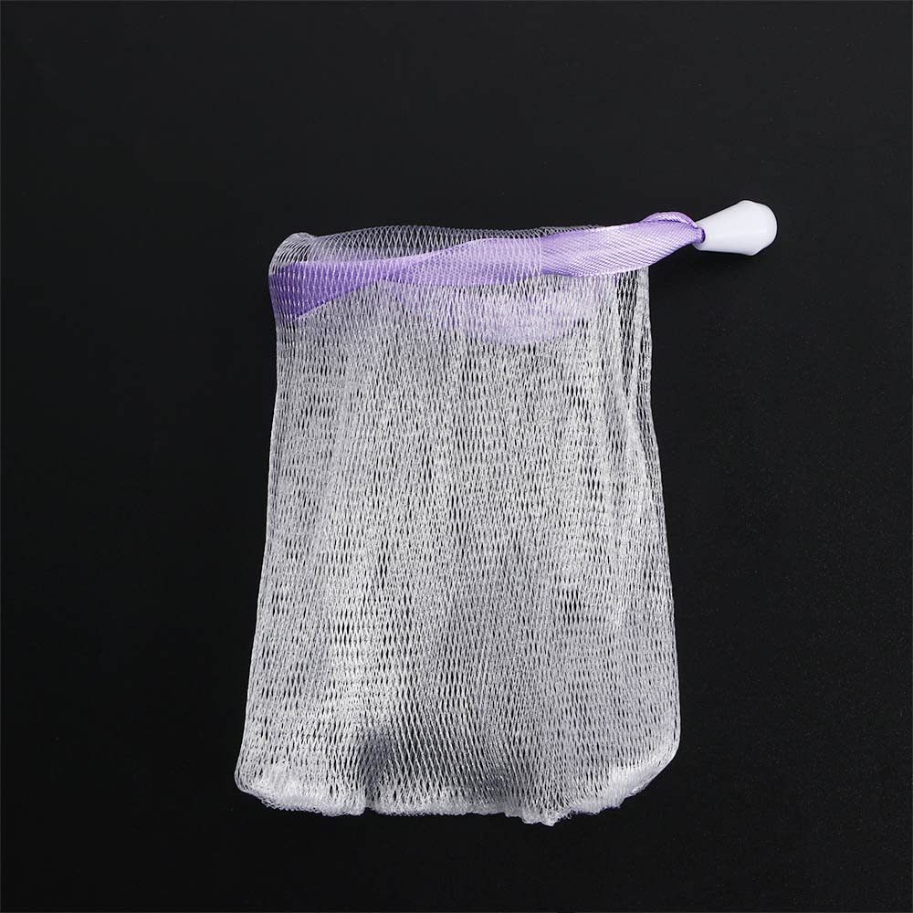 10 Pcs Foaming Mesh Bag, Portable Face Cleansing Foaming Nets Hangable Mesh Soap Pouch, Bubble Foam Double Layer Net with Drawstring
