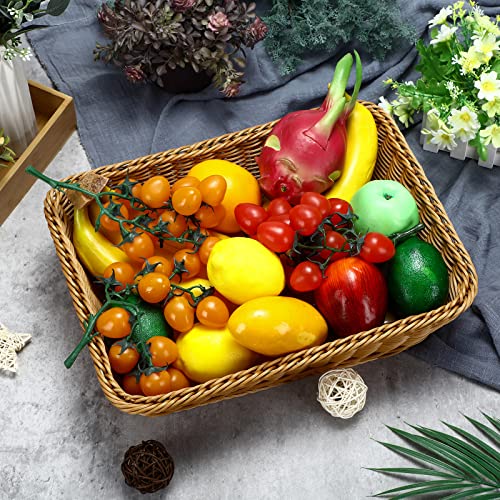 Eccliy 6 Pack Wicker Bread Baskets - 15.8 Inch Woven Serving Baskets