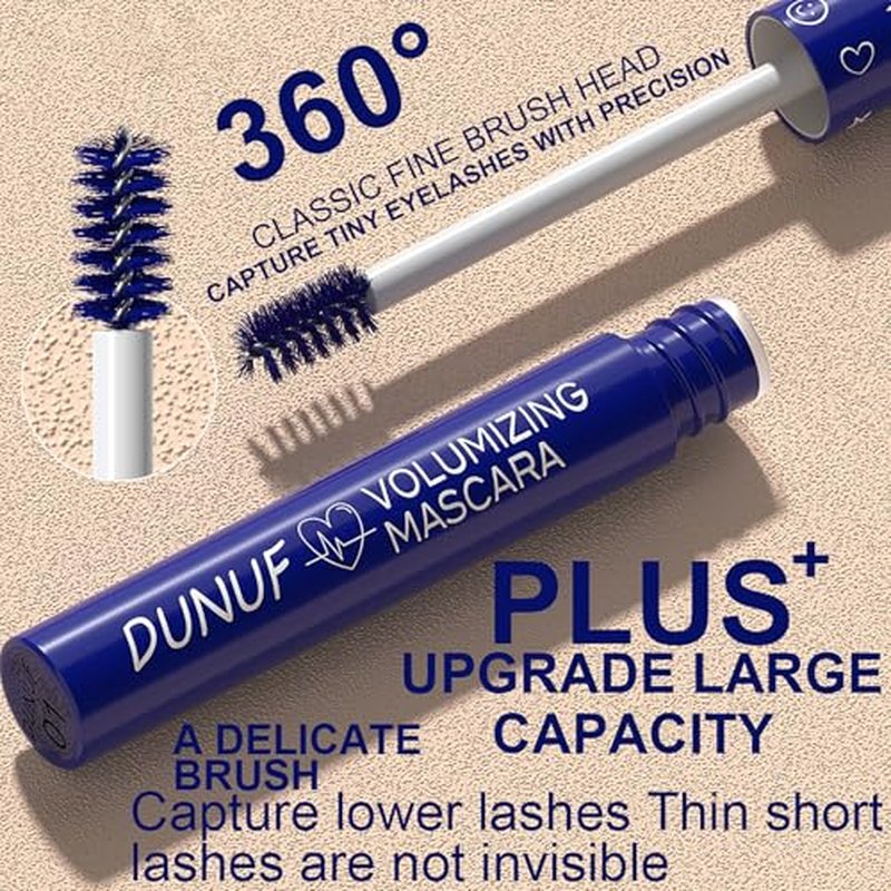 FantasyDay Smudge-Proof Colorful Mascara Set Liquid Lash Extensions Cosmetics, 8 Pcs Washable Volumizing Lengthening Defining Curling No Clumping Mascara Premium Xmas Eye Makeup Gift Set