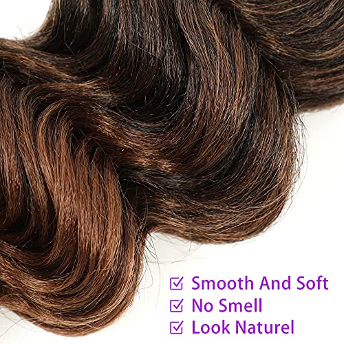 Ocean Wave Crochet Hair Deep Wave Braiding Extensions 8 Packs 14 Inch T30
