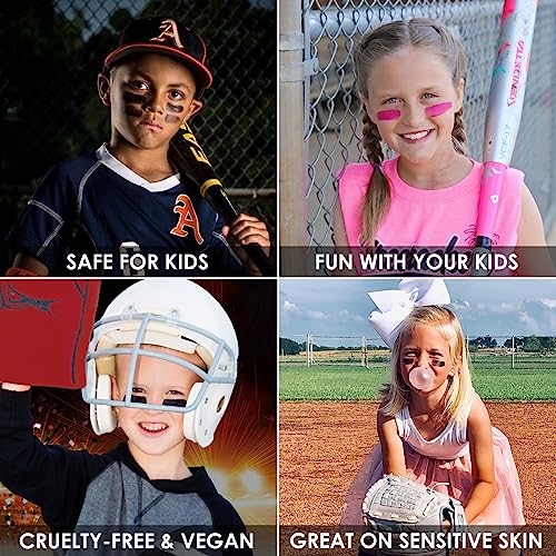 FOCALLURE Eye Black Stick for Sports,Waterproof Face Body Paint Sticks,Face Painting Kit for Baseball Softball Football Lacrosse,Eye Black for Halloween Cosplay SFX Costume Party,Witch Potion