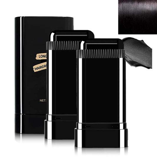 2Pcs Safe and Convenient Comb Hair Dye, Instant Hair Color Touch-Up for Men & Women, Waterproof & Sweatproof, 2-in-1 Hair Dye with Built-in Comb, Portable & Easy to Use (Black)
